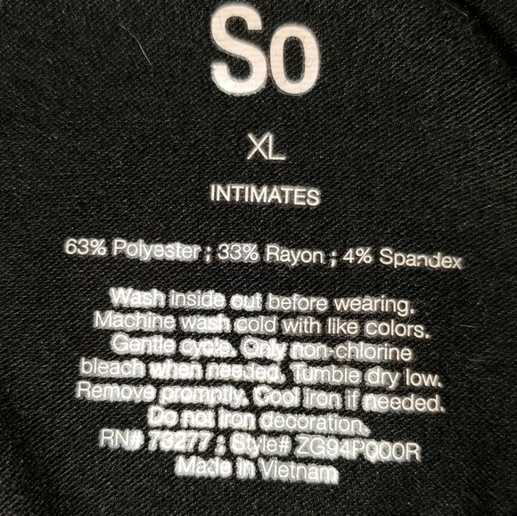 Black Sleep Shirt - Picture 2 of 5